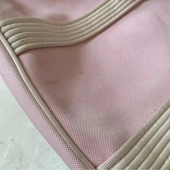 Lacoste PVC Tote Bag Baby Pink Canvas Handles Y2K Shoulder Bag Matching Wallet - Picture 9 of 16